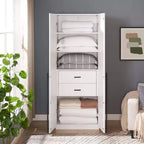 Armoire penderie 2 portes et 2 tiroirs Lee