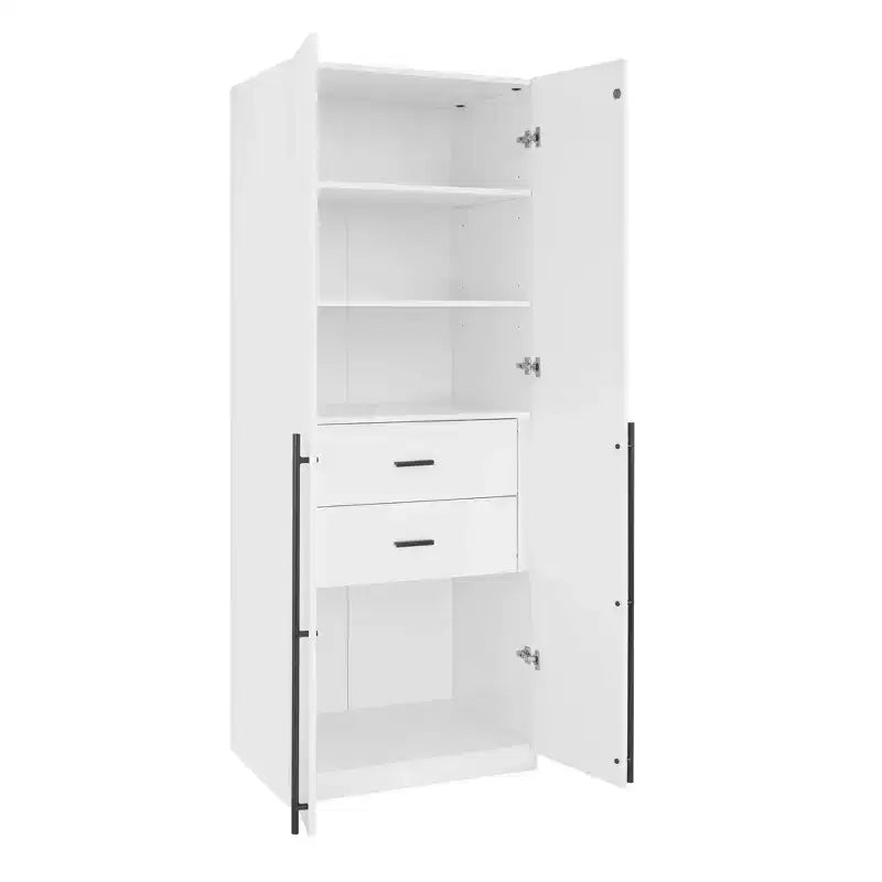 Armoire penderie 2 portes et 2 tiroirs Lee