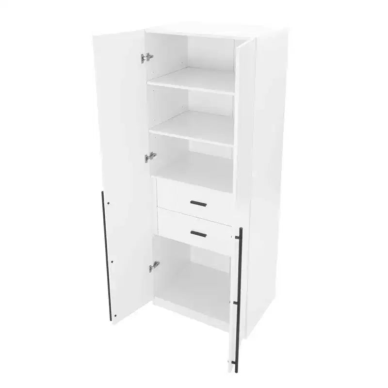 Armoire penderie 2 portes et 2 tiroirs Lee