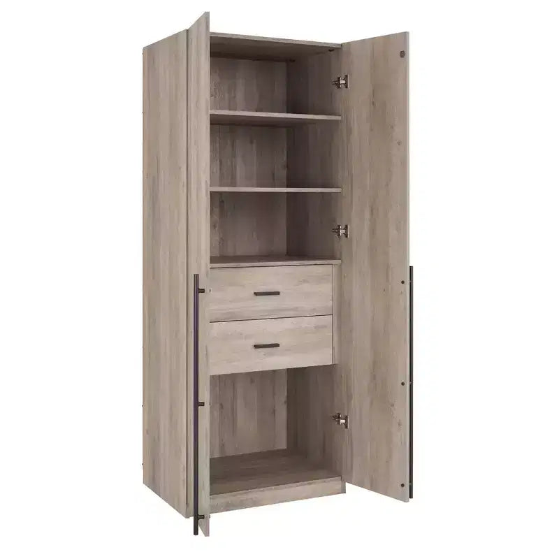 Armoire penderie 2 portes et 2 tiroirs Lee